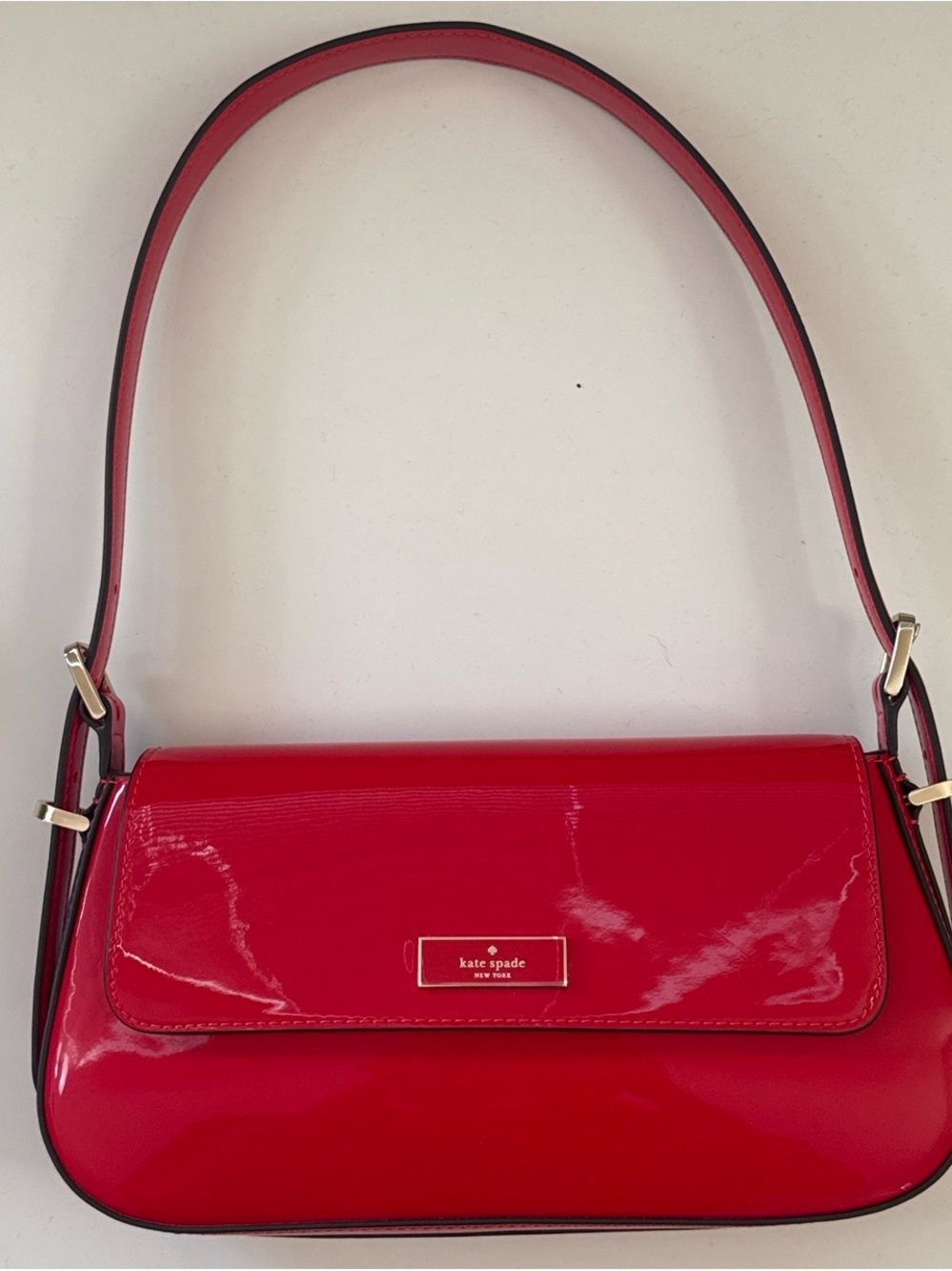 kate spade Red Shoulder Bag with Gold Hardware